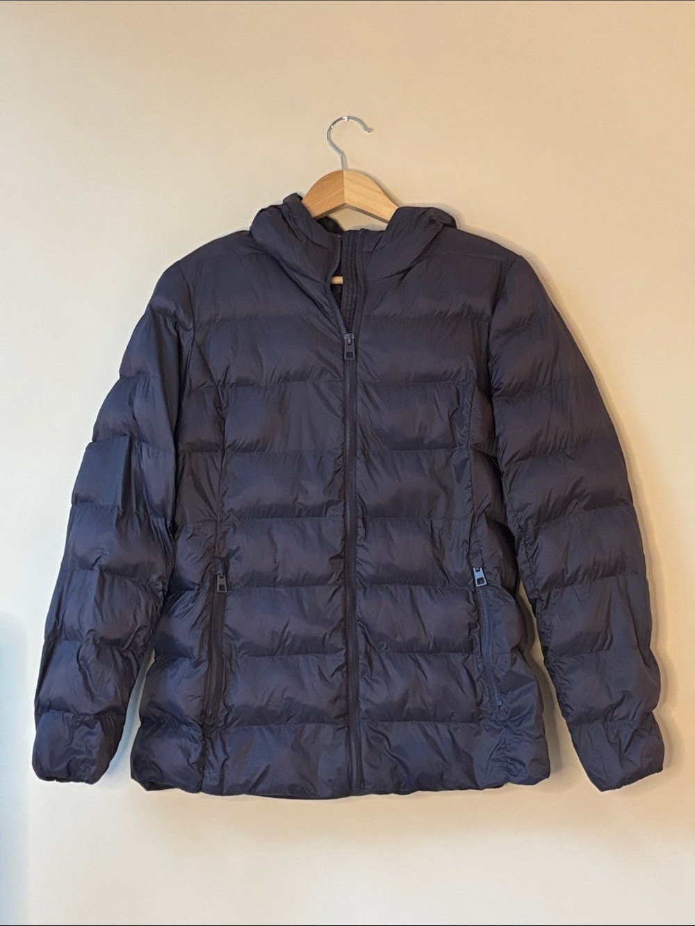 32 Degrees Dark Purple Hooded Puffer Jacket